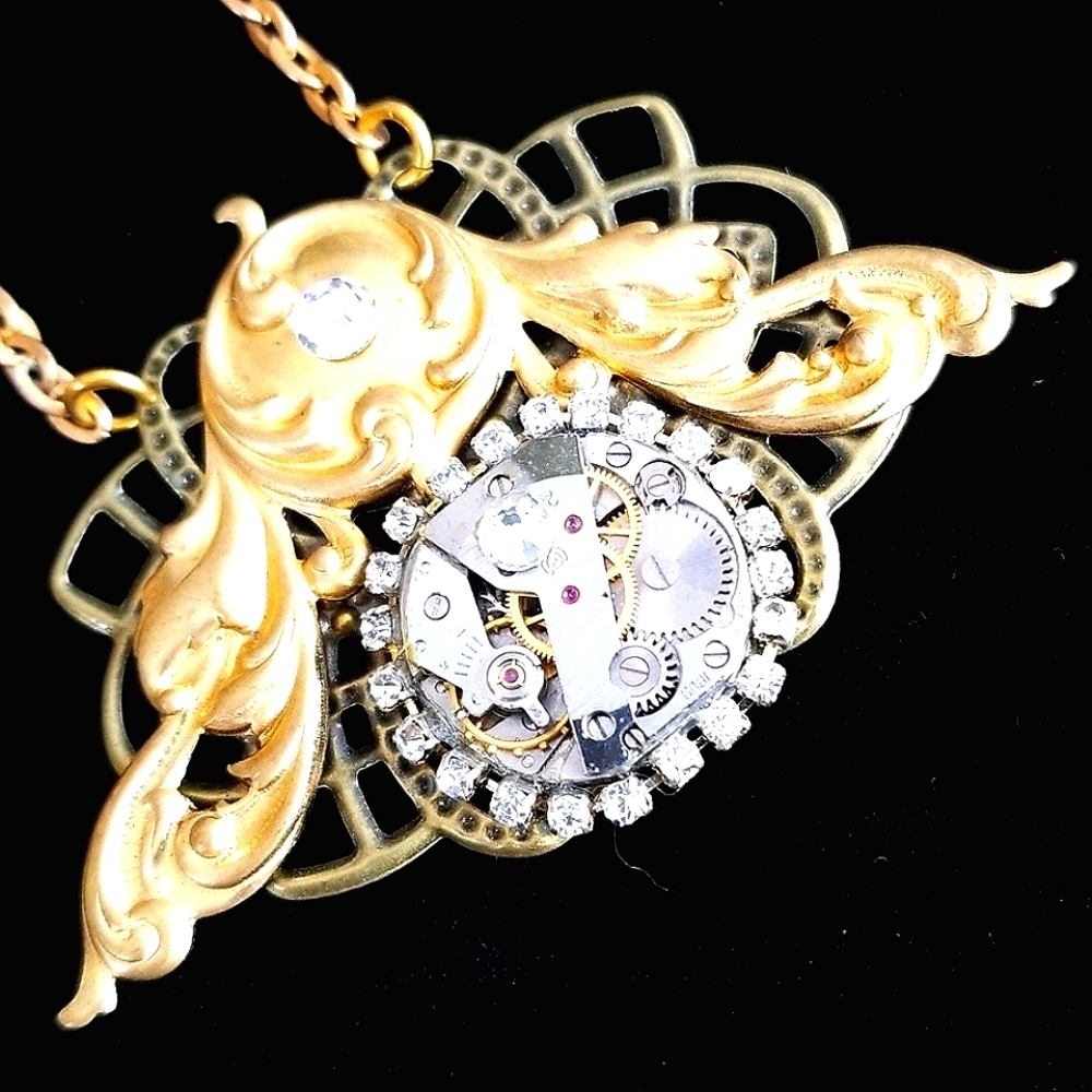 Repurposed Steampunk Assemblage Necklace